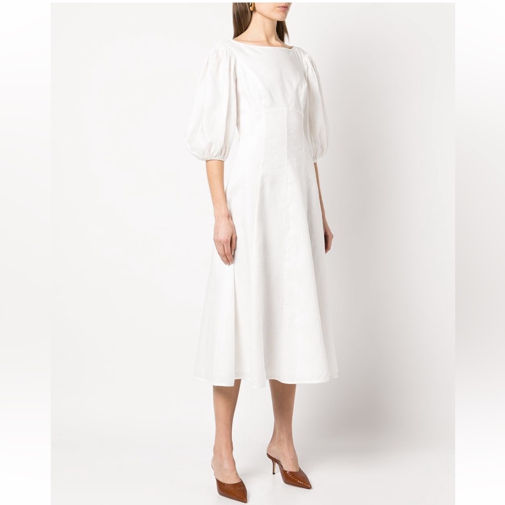 ZIMMERMAN puff-sleeve midi dress, Size 0